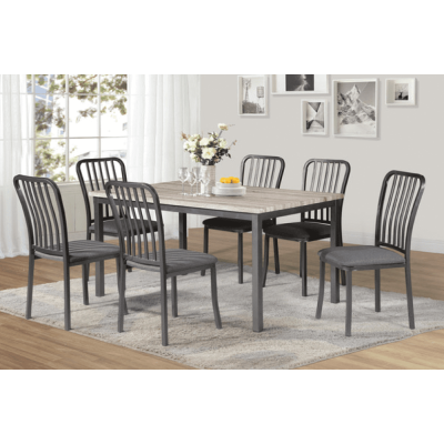 Ensemble table et six chaises T3722